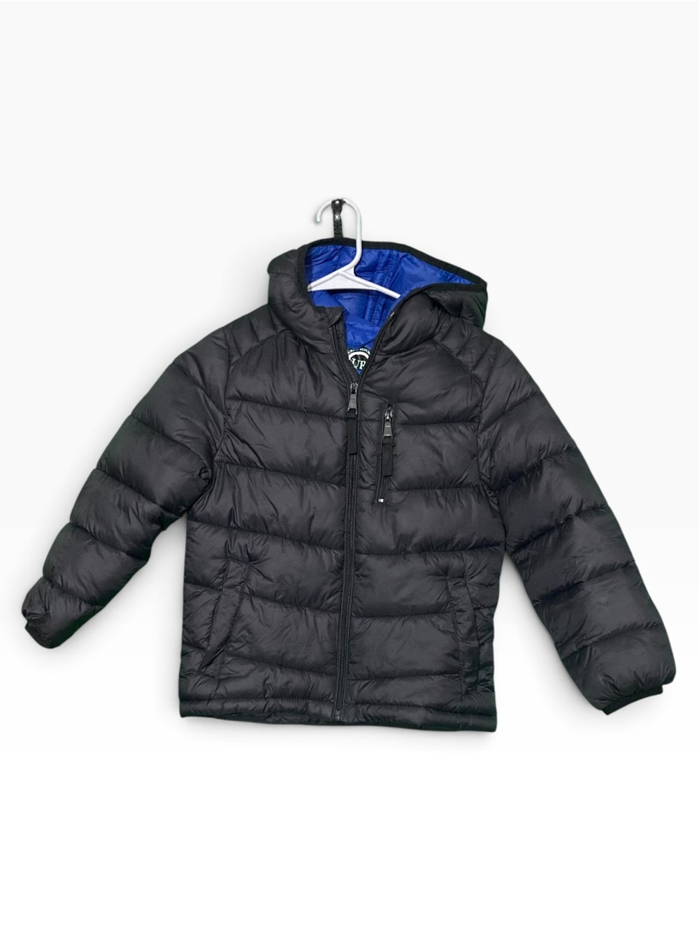 Kid’s Urban Republic Black & Blue Packable Puffer Jacket - Size 7